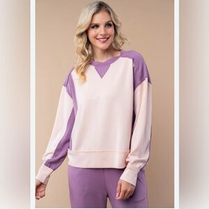 White Birch SCUBA color block sweat suit NWOT